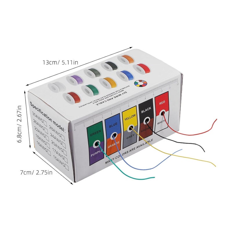 Generic 5rolls Flexible Silicone Electrical Wire of High-Purity Connection Wire for Projects Soft Bending-Friendly Home Use Each - Image 3