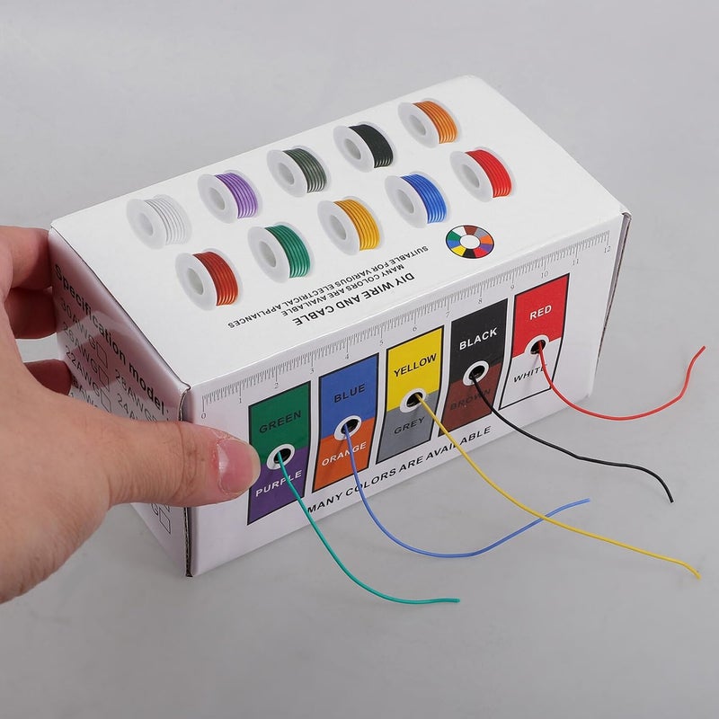 Generic 5rolls Flexible Silicone Electrical Wire of High-Purity Connection Wire for Projects Soft Bending-Friendly Home Use Each - Image 2