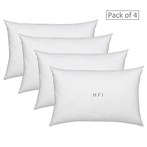 HFI Urban Arts Premium Polyester Cushion Fillers - Pack of 4 Pcs | 12 x 18 Inches | White - Image 3