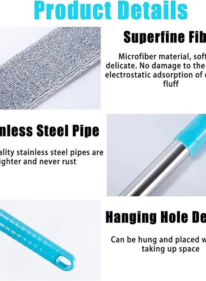 JUPITER WARRIOR Under Appliance Microfiber Duster Dust Cleaning Brush with Extendable Pole (31.5''-47.6'') Retractable Gap Dust Cleaner Bendable Removable Washable Gap Duster for Sofa Bed Furniture Bottom - Image 5
