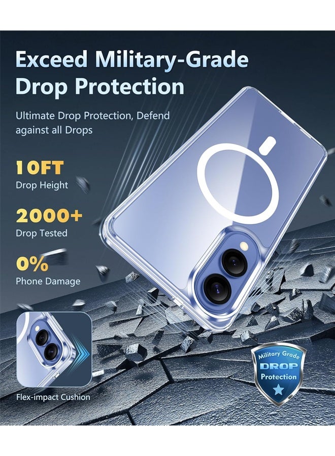 X-level Samsung Galaxy S25 Edge Caver Case，with Screen Protector Tempered Glass with Wireless Charging , Ultra Thin, Shockproof,  Scratch Resistant，Clear - Image 4