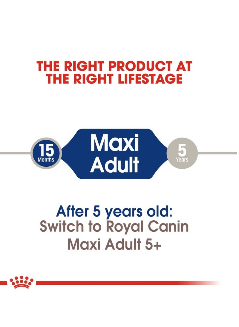 رويال كانين طعام جاف للكلاب البالغة ماكسي 15 كجم - Image 4