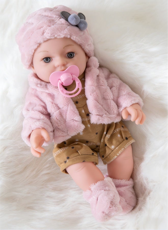 دمى أطفال حديثي الولادة واقعية من ديزي بلاك جيرل - 12 بوصة - جسم ناعم - دمى أطفال حقيقية مصنوعة يدويًا مع ملابس ولعبة هدية للأطفال من سن 3 سنوات فما فوق - Image 2