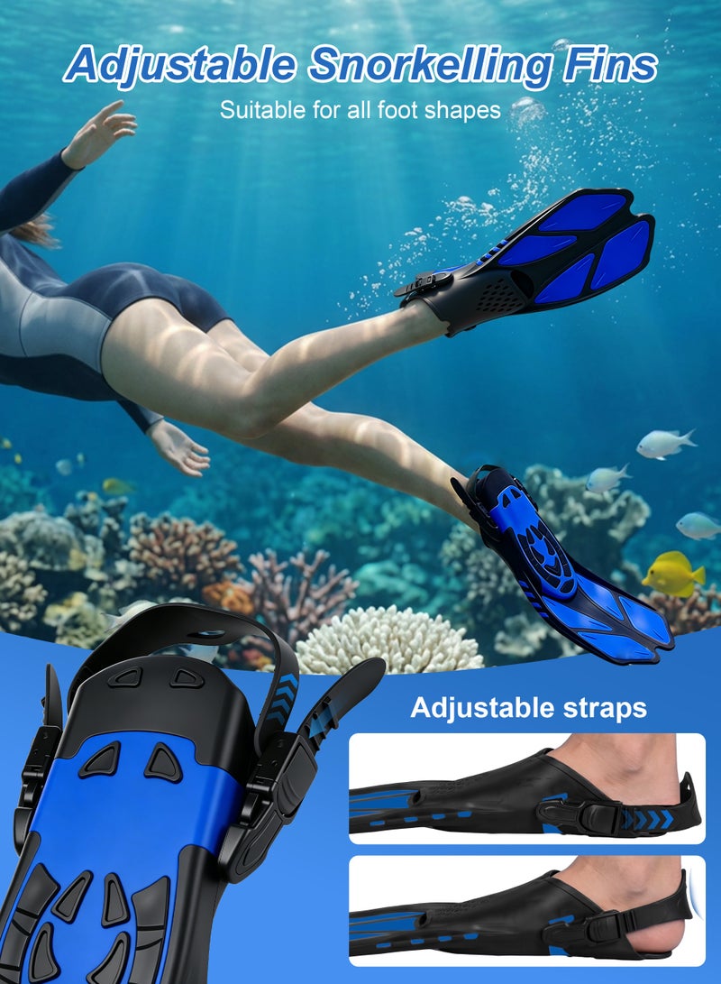 Necomi Snorkelling Fins, Compact, Travel-Friendly Short Fins, Come With a Storage Strap, Adjustable Swimming Fins, Flexible Open-Toe Design, Lightweight Diving Fins, Suitable For Snorkelling And Swimming, Suitable For Adults, Unisex(Black) - Image 4