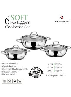 سوفرام طقم قدور اومليت ستانلس ستيل سوفرام تركي 6 قطع  - Image 3