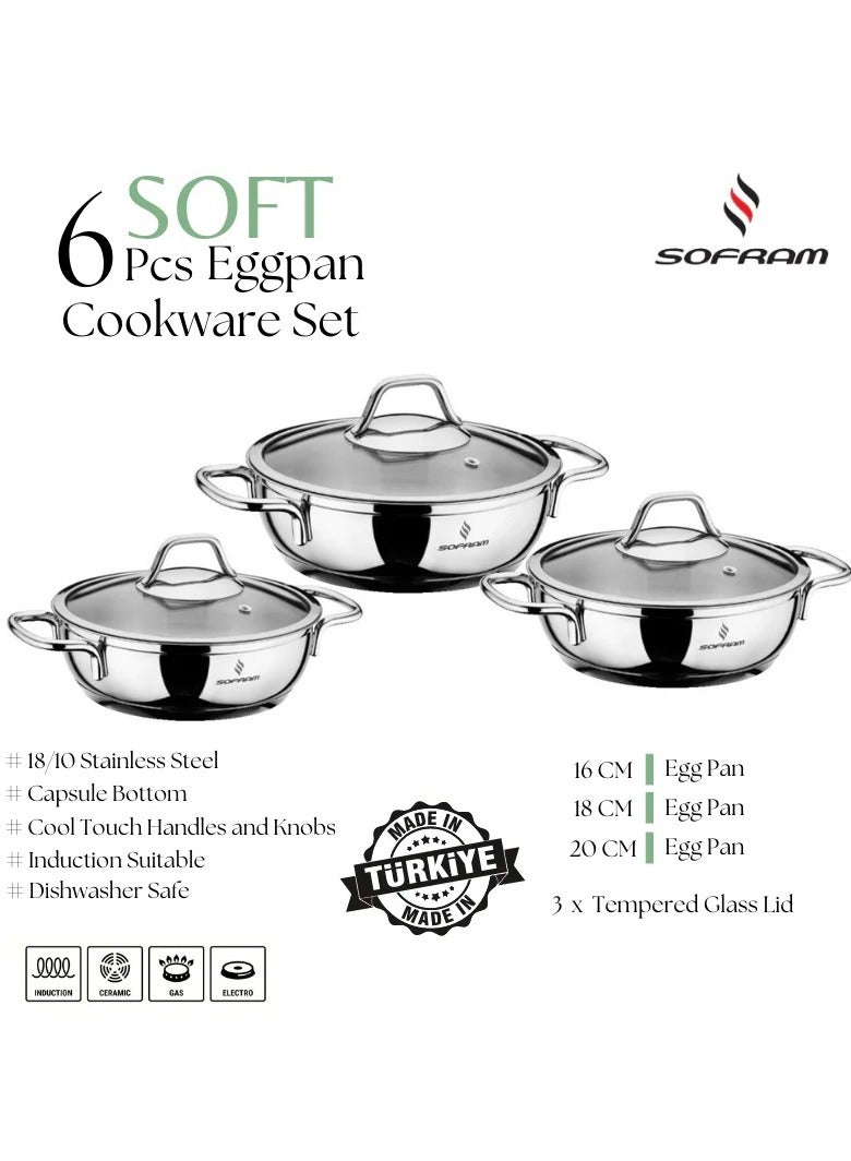 Sofram Sofram stainless steel omelet cookware set 6 piece  - Image 3