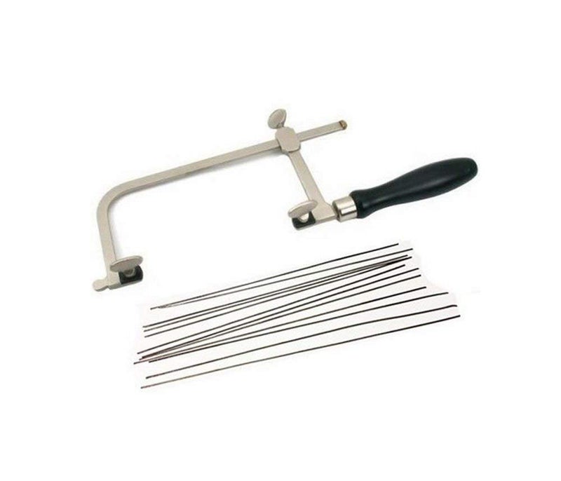 OSCAR 3 in 1 Professional Jewelers Saw Set Saw Frame 144 Blades Wooden Pin Clamp Wood Metal - Image 1