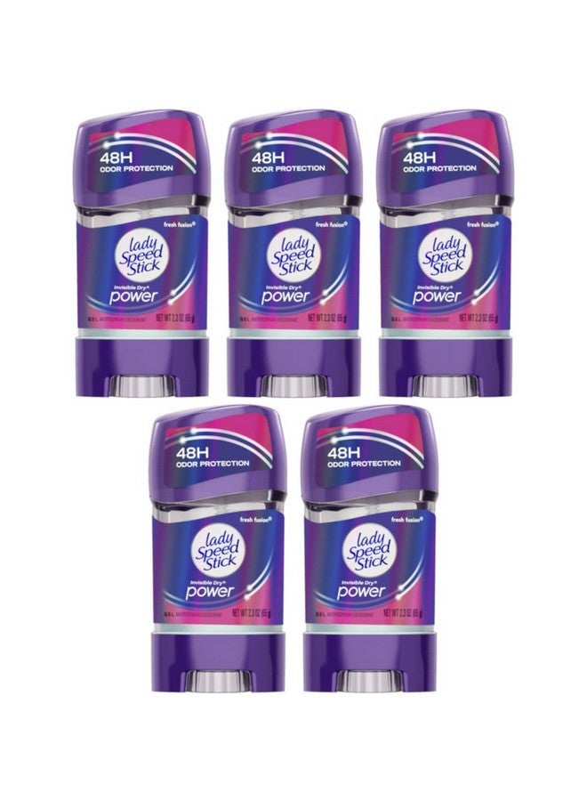 Lady Speed Stick 48Hr Antiperspirant Deodorant Gel Fresh Fusion 2.30 Oz (Pack Of 5)  - Image 1
