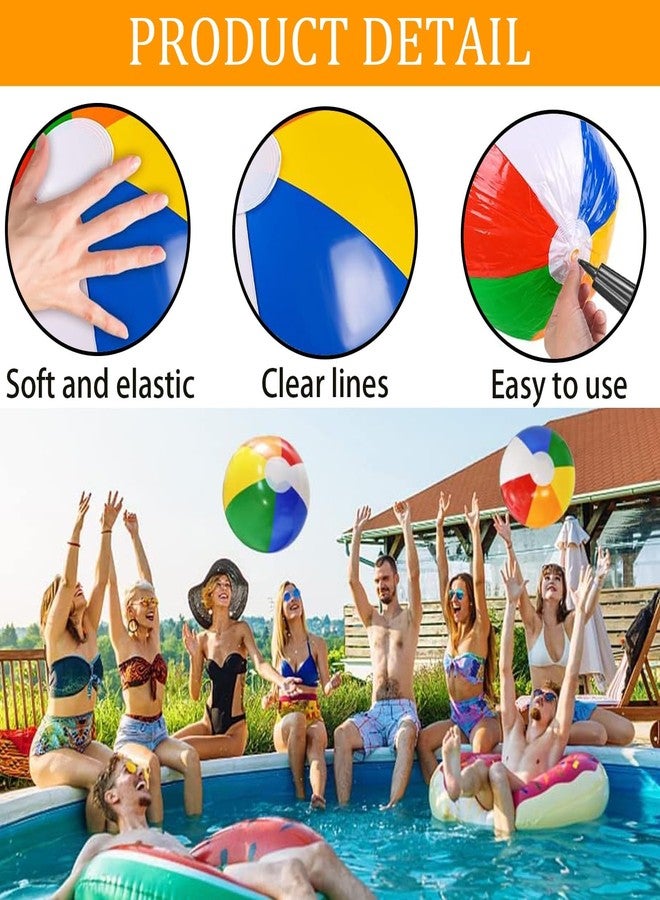 Tarini Beach Ball， 2 PCS Inflatable Beach Balls, Colorful Sequins Beach Football Basketball, Kids Water Play Toys for Summer Pool Beach Party Outdoor Fun - Image 3