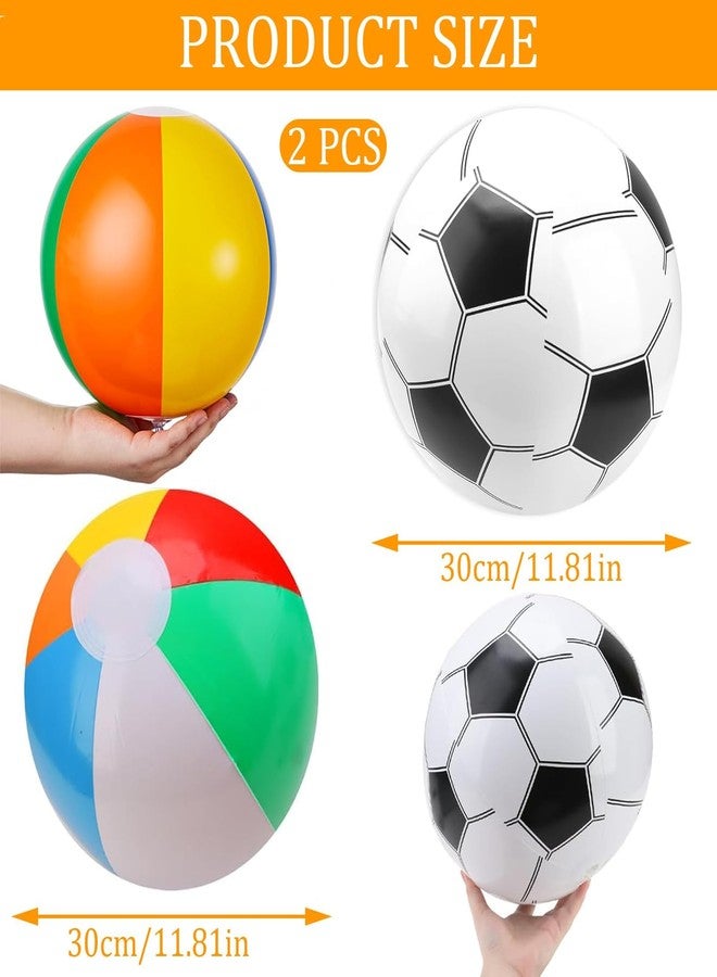Tarini Beach Ball， 2 PCS Inflatable Beach Balls, Colorful Sequins Beach Football Basketball, Kids Water Play Toys for Summer Pool Beach Party Outdoor Fun - Image 2