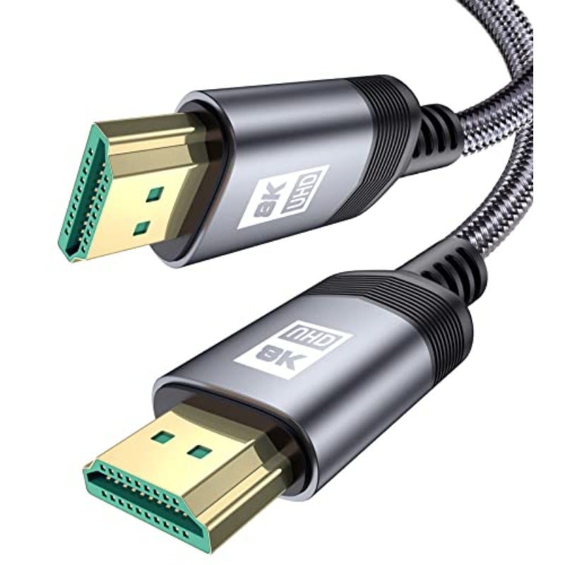 سويجارد كابل 8K  طول 7.5 م، كابل بسرعة عالية جدًا 48 جيجابت في الثانية، 8K عند 60 هرتز، 4K عند 240 هرتز، 144 هرتز، 120 هرتز، DTS:X RC، HDR10، HDCP 2.2، 2.3، متوافق مع تلفزيون Roku، إكس بوكس، تلفزيون عالي الدقة، مشغل بلو-ray، شاشة الكمبيوتر - Image 2