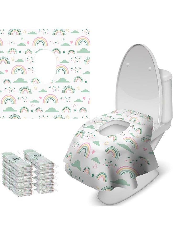 Blissful Diary 20 Pcs Toilet Seat Covers Disposable for Toddlers & Adults, Extra Large Waterproof, Portable Package for Travel, Kids Potty Training - Image 1