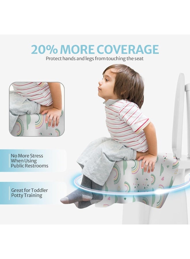 Blissful Diary 20 Pcs Toilet Seat Covers Disposable for Toddlers & Adults, Extra Large Waterproof, Portable Package for Travel, Kids Potty Training - Image 3