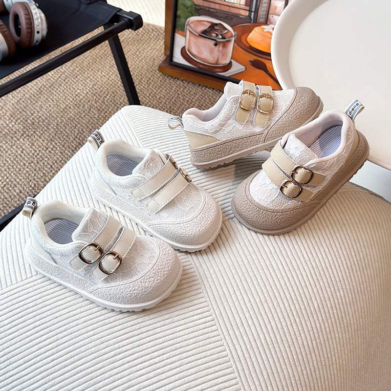 Girls Princess Shoes Spring New Baby Shoes Lace Mesh Toddler Shoes Soft Sole Anti-Slip Baby Toddler Shoes - Image 2