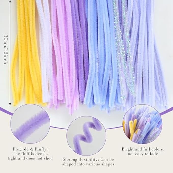 PIPE CLEANERS CRAFT KIT – DIY FLOWER BOUQUET MAKING KIT, CHENILLE STEMS CRAFT SUPPLIES FOR ART PROJECTS, PIPE CLEANER CRAFT KIT FOR CREATIVE ACTIVITIES, BEGINNER-FRIENDLY CRAFT KIT FOR FLOWER MAKING - Image 5