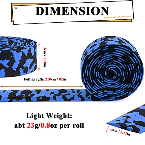 KINGOU Black & Blue Camouflage EVA Road Bike Handlebar Tape Bar Wraps - 2PCS Per Set - Image 2