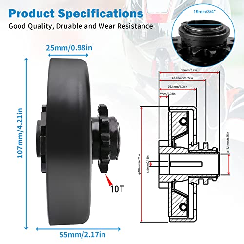 TEANTECH قابض كارت 3/4" ثقب 10T مع سلسلة #40 41 420 لكارت ميني بايك ييرف-دوغ مع محركات تيكومسيه - Image 2