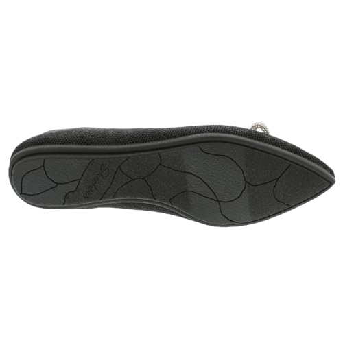 Skechers Modern Comfort Women's Women's Cleo Point-GLIZTY Haze Ballet Flat, Black, 7.5 - Image 3