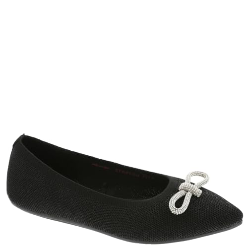 Skechers Modern Comfort Women's Women's Cleo Point-GLIZTY Haze Ballet Flat, Black, 7.5 - Image 1