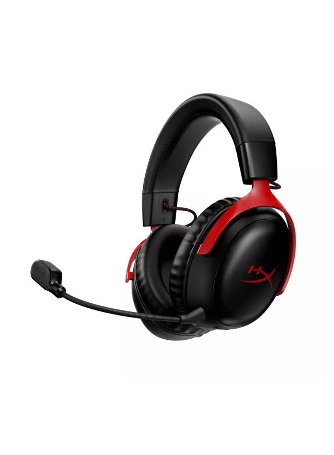 Cloud III Wireless Gaming Headphones, 53mm Dynamic with Neodymium Magnets, Memory Foam & Premium Leatherette Ear Cushion, 2.4 GHz Wireless Type, Detachable Microphone, Black | 77Z46AA