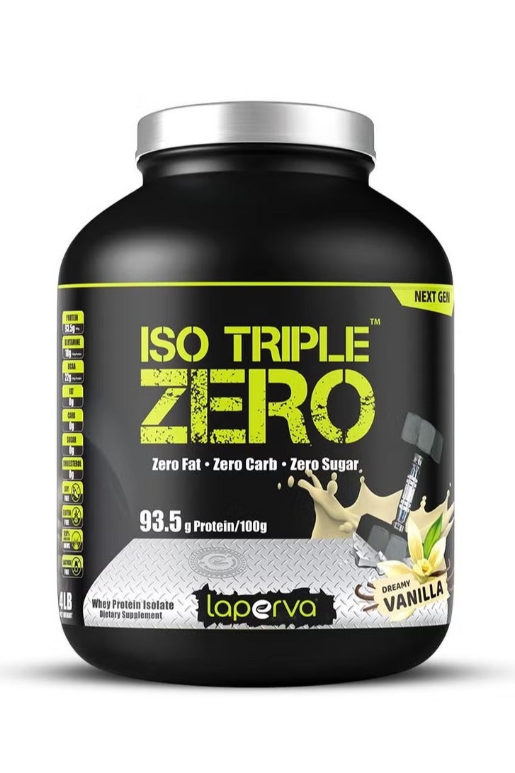 Laperva بروتين عزل واي إيزو تريبل زيرو بنكهة الفانيليا الحلوة 4Lb