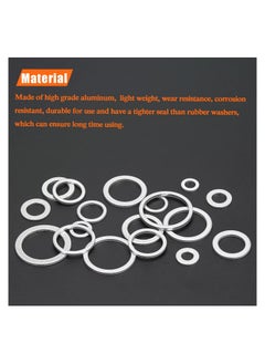 Generic 560 Pcs 18 Sizes Automotive Drain Plug Gaskets, Oil Crush Washers, Aluminum Flat Washers Assortment Kit (M6 M8 M10 M12 M14 M16 M18 M20 M22 M24)  - Image 2