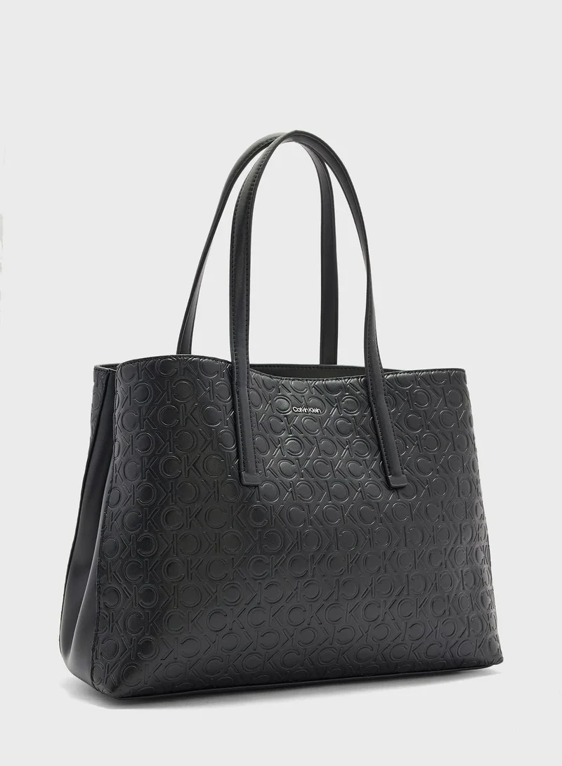 CALVIN KLEIN Monogram Detailed Tote