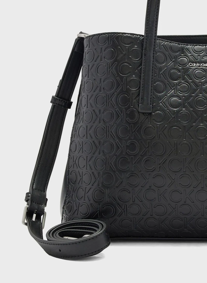 CALVIN KLEIN Monogram Detailed Tote