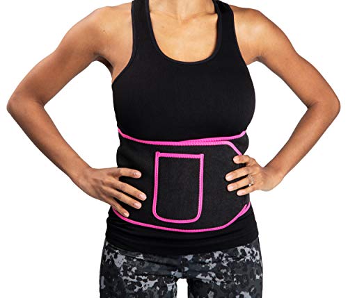 Mind Reader Waist Trainer Belt, Tummy Cincher for Exercise, Slimming Stomach Shaper for Men and Women, Sport Girdle, Neoprene, 40 in., Medium, Pink - Image 5