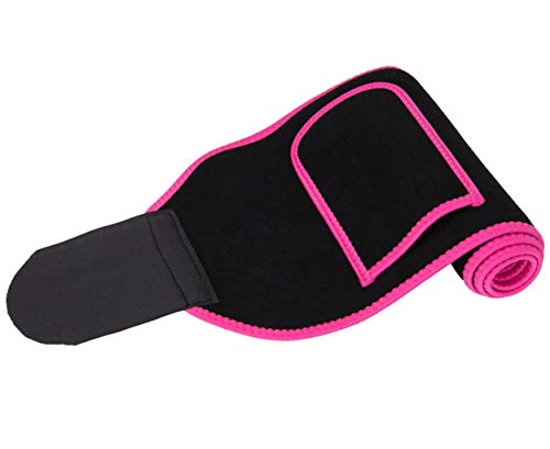 Mind Reader Waist Trainer Belt, Tummy Cincher for Exercise, Slimming Stomach Shaper for Men and Women, Sport Girdle, Neoprene, 40 in., Medium, Pink - Image 3