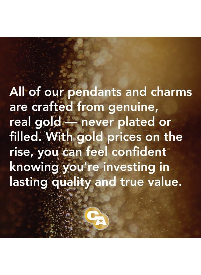 Charm America Gold Vertical Love Charm - 10 Karat Solid Gold - Image 5
