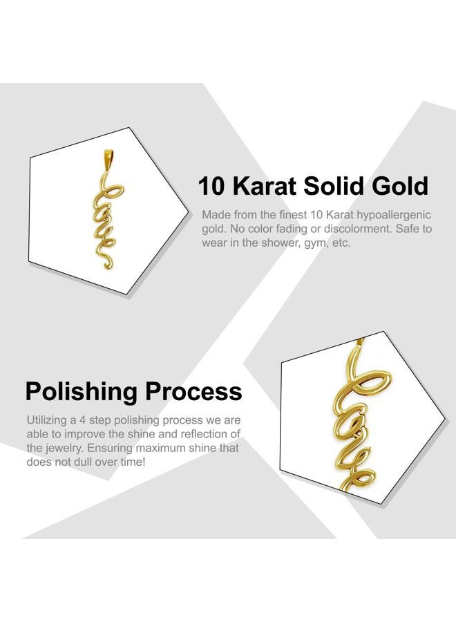 Charm America Gold Vertical Love Charm - 10 Karat Solid Gold - Image 4