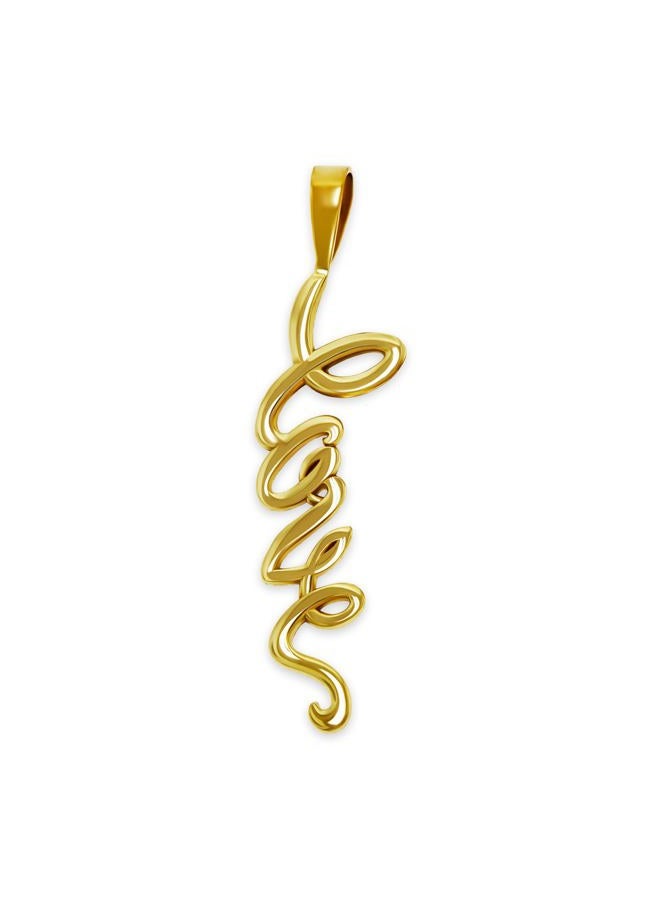 Charm America Gold Vertical Love Charm - 10 Karat Solid Gold - Image 1