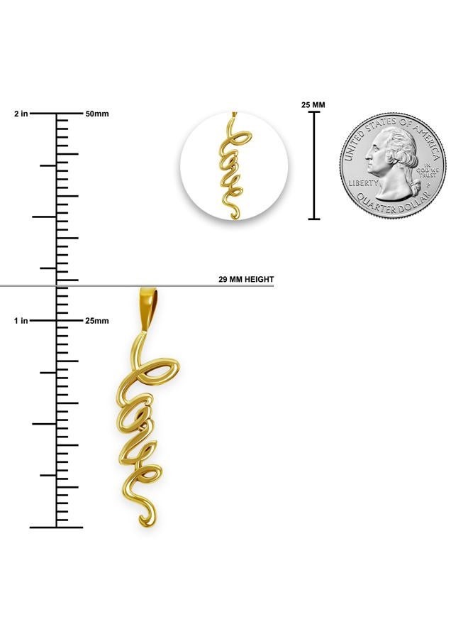 Charm America Gold Vertical Love Charm - 10 Karat Solid Gold - Image 2