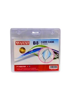 PARTNER ID Card Holders Waterproof Clear Plastic Perfect for Credit Cards, ID Swipe Cards, Key Cards, and Driver's License PVC Material (Pack of 5)  - Image 1