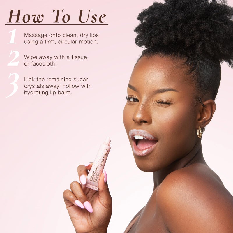 sara happ Confetti Cake Lip Scrub: Exfoliate, Moisturize, Smooth Lips with Almond Oil and Vitamin E, Enhance Lip Color - Image 5