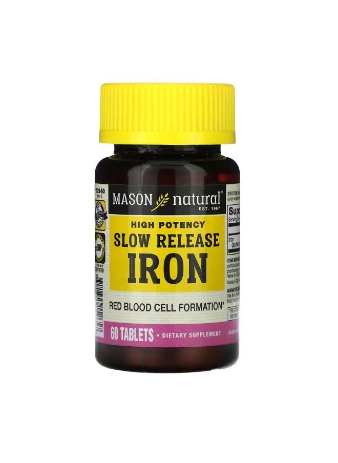 Mason Natural Slow Release Iron High Potency 60 Tablets  - Image 1