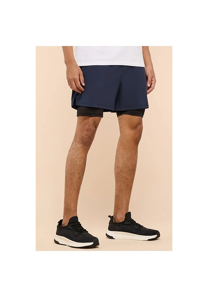 R&b Layered Shorts with Drawstring Waist