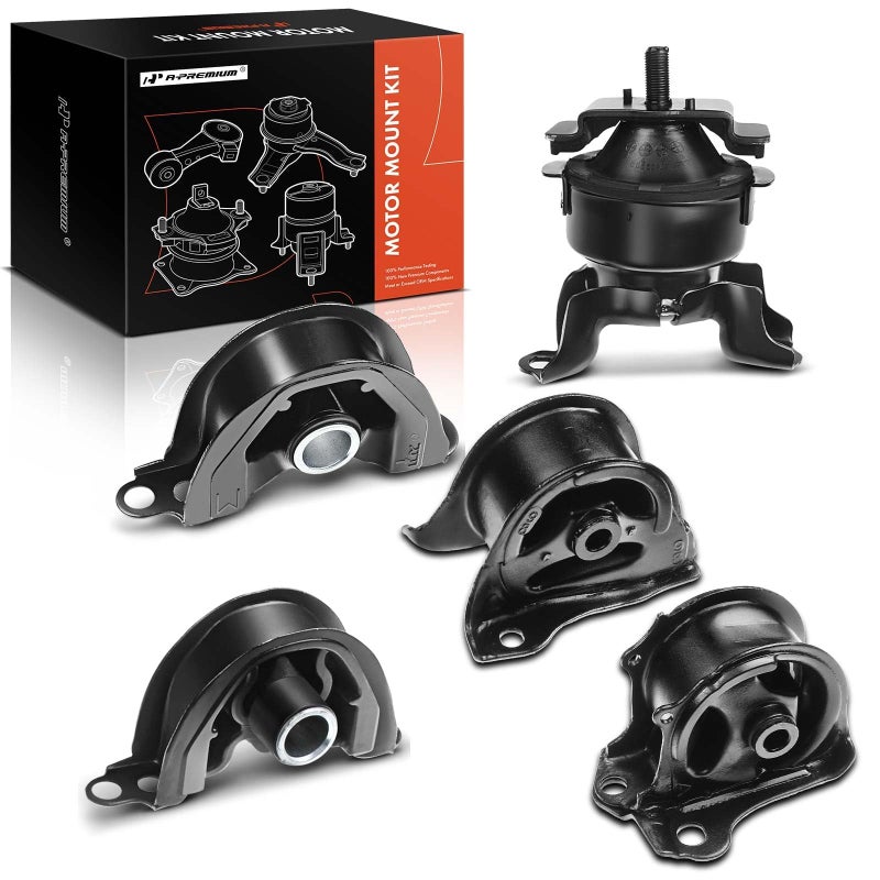 APremium Engine Motor Mount and Transmission Mount Kit Compatible with Honda Civic 1996 1997 1998 1999 2000 L4 16L Front and Rear Automatic Transmission 5PC Set