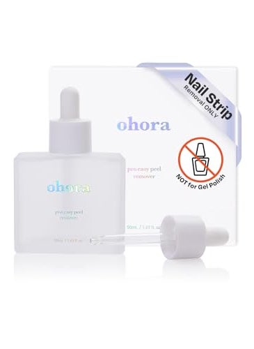 ohora ohora Easy Peel Remover - Semi-Cured Gel Nail Strip Remover with Hygienic Dropper | Non-Drying, Nourishing Formula | Vegan, Cruelty-Free, and Hypoallergenic | Swiftly Removes Gel Strips 