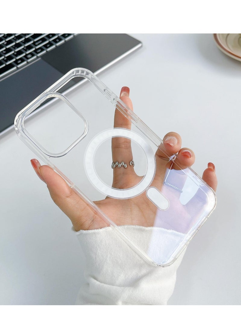 Magnetic Shockproof Transparent Case for iPhone 16 Pro Max – Acrylic PC Material, Anti-Fingerprint, Drop-Proof - Image 2
