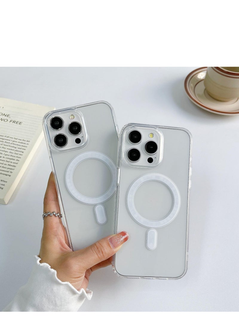 Magnetic Shockproof Transparent Case for iPhone 16 Pro Max – Acrylic PC Material, Anti-Fingerprint, Drop-Proof - Image 4