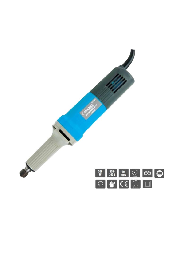 Starex - Starex ST27064 500W Die Grinder, 6 mm Size, Blue/Grey - Image 1
