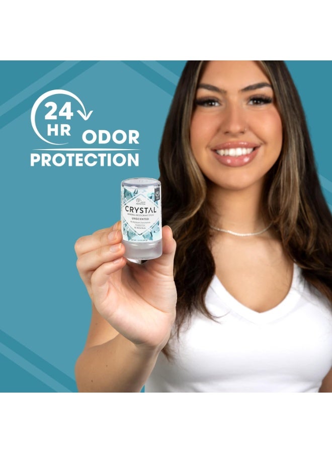 Crystal Deodorant CRYSTAL Mineral Deodorant Stick- Unscented Body Deodorant With 24-Hour Odor Protection, Non-Staining & Non-Sticky, Travel Size Deodorant, Aluminium Chloride & Paraben Free, 1.5 FL OZ - Image 4