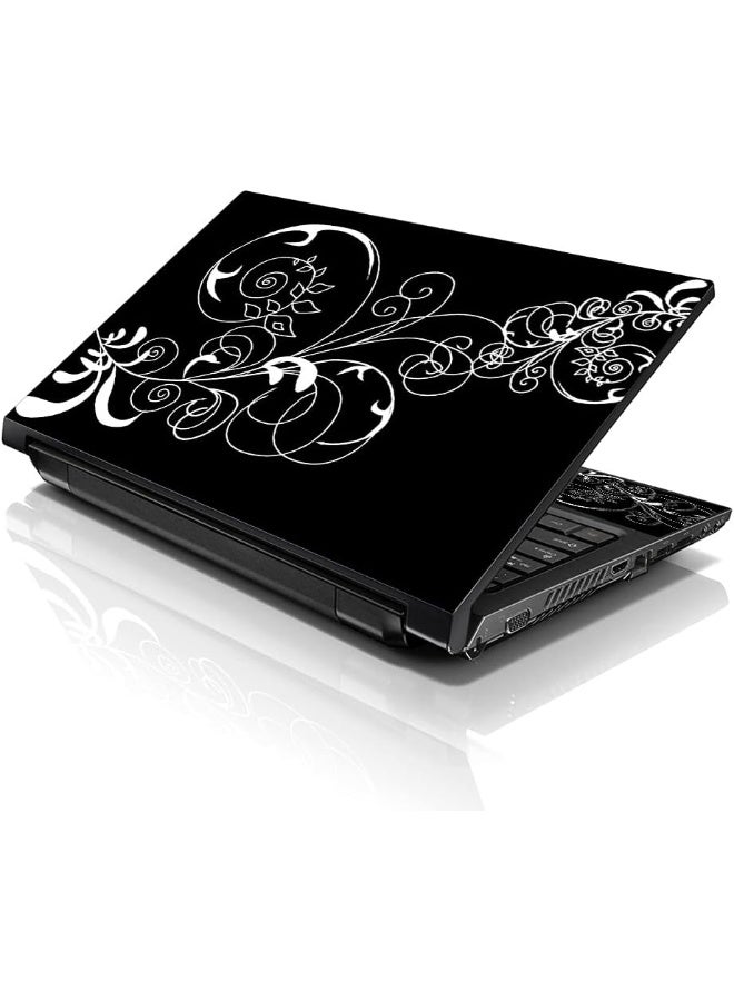 LSS 15 15.6 inch Laptop Notebook Skin Sticker Cover Art Decal Fits 13.3" 14" 15.6" 16" HP Dell Lenovo Apple Asus Acer Compaq (Free 2 Wrist Pad Included) Vines Floral - Image 1