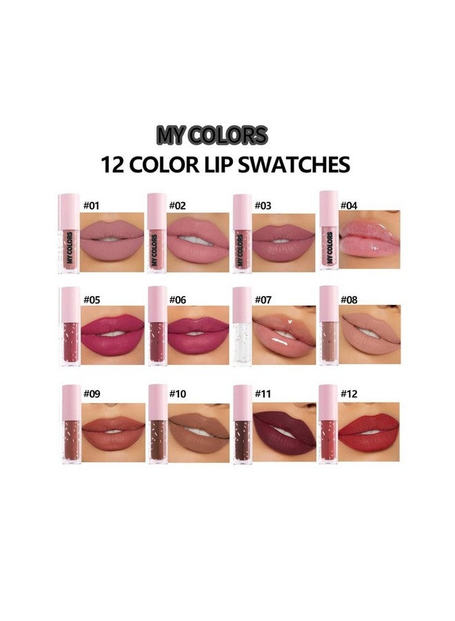 Ruby Face RUBYFACE Matte Liquid Lipstick Set,12 Colors Highly Pigmented Super Stay Liquid Velvet Lipstick, Waterproof Long Lasting Lip Gloss Set, for Women Girl 2ml x 12 - Image 4