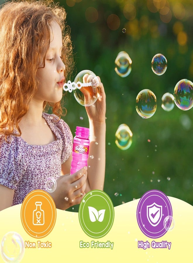 Shemira 24 Pack Bubble Bottles (4oz Bubbles Solution), Bubbles Party Favors for Kids, Bubbles Wand Bulk, Large Bubble Kit, Summer Outdoor Toys for Kids Toddlers, 6 Colors, Bubble Party Favor - Image 4