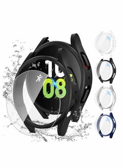 KASTWAVE KASTWAVE for Samsung Galaxy Watch 5 4 Screen Protector and Case 44mm Anti Fog Tempered Glass Protective Film Hard PC Bumper Face Cover Set  - Image 1