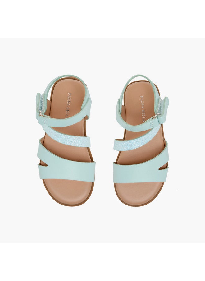 Flora Bella By Shoexpress - Girls Strap Detail Sandals with Hook and Loop Closure - Image 1
