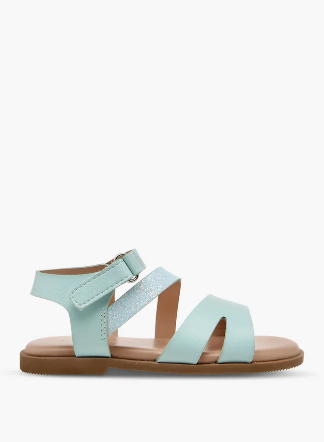 Flora Bella By Shoexpress Flora Bella Strap Detail Sandals With Hook And Loop Closure